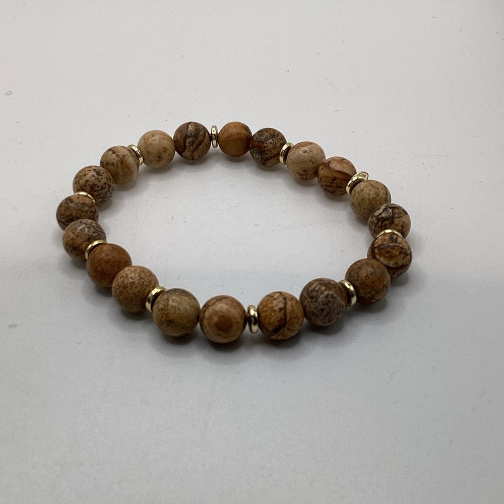 Natural Stone Beaded Bracelet - Picture 2 of 3
